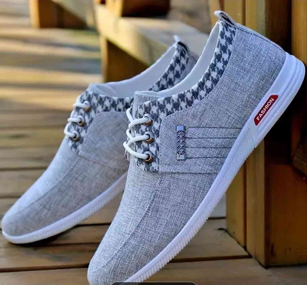 Men's Casual Canvas Sneakers -Grey