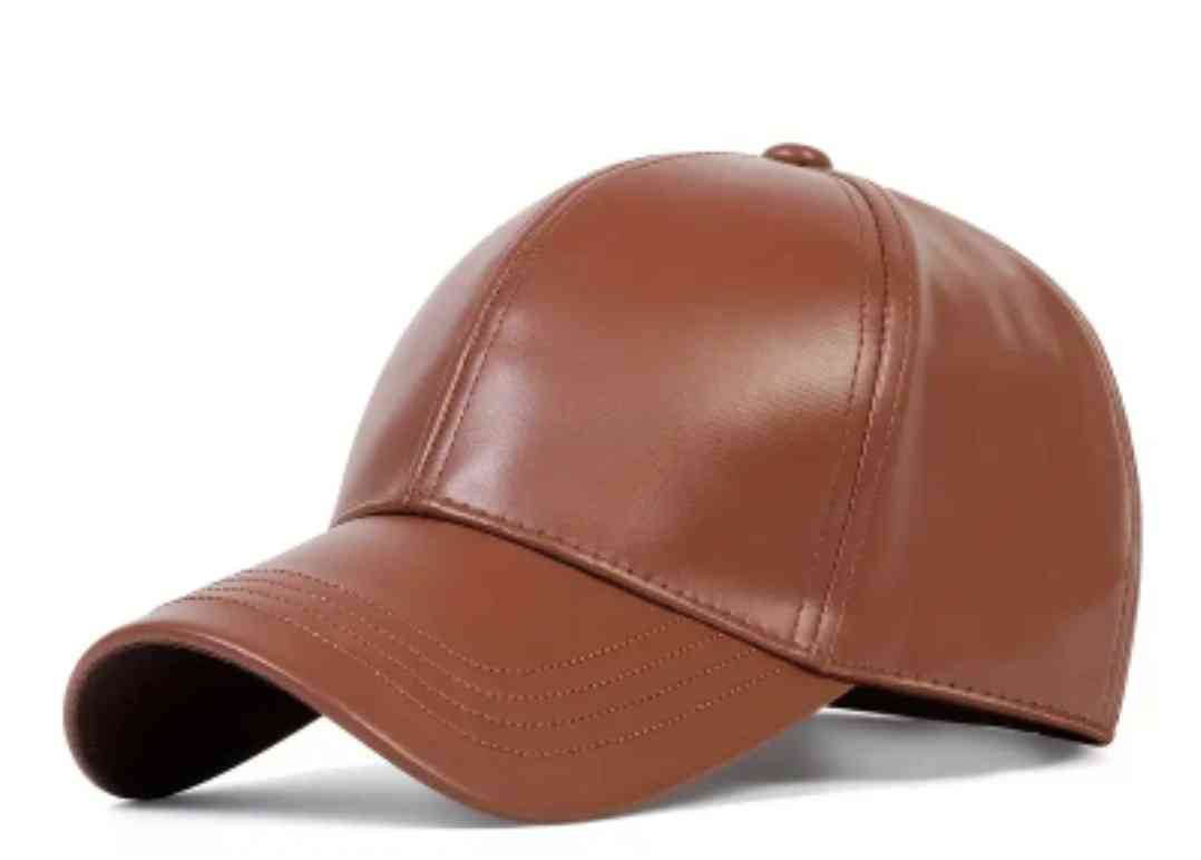 A baseball cap made of PU Leather for autumn and winter