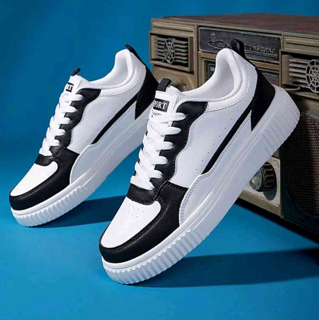 Unisex Casual Shoes, Women's Flat Shoes with Soft Soles, Men's Lace-Up Shoes Lightweight Low-Top Everyday Shoes