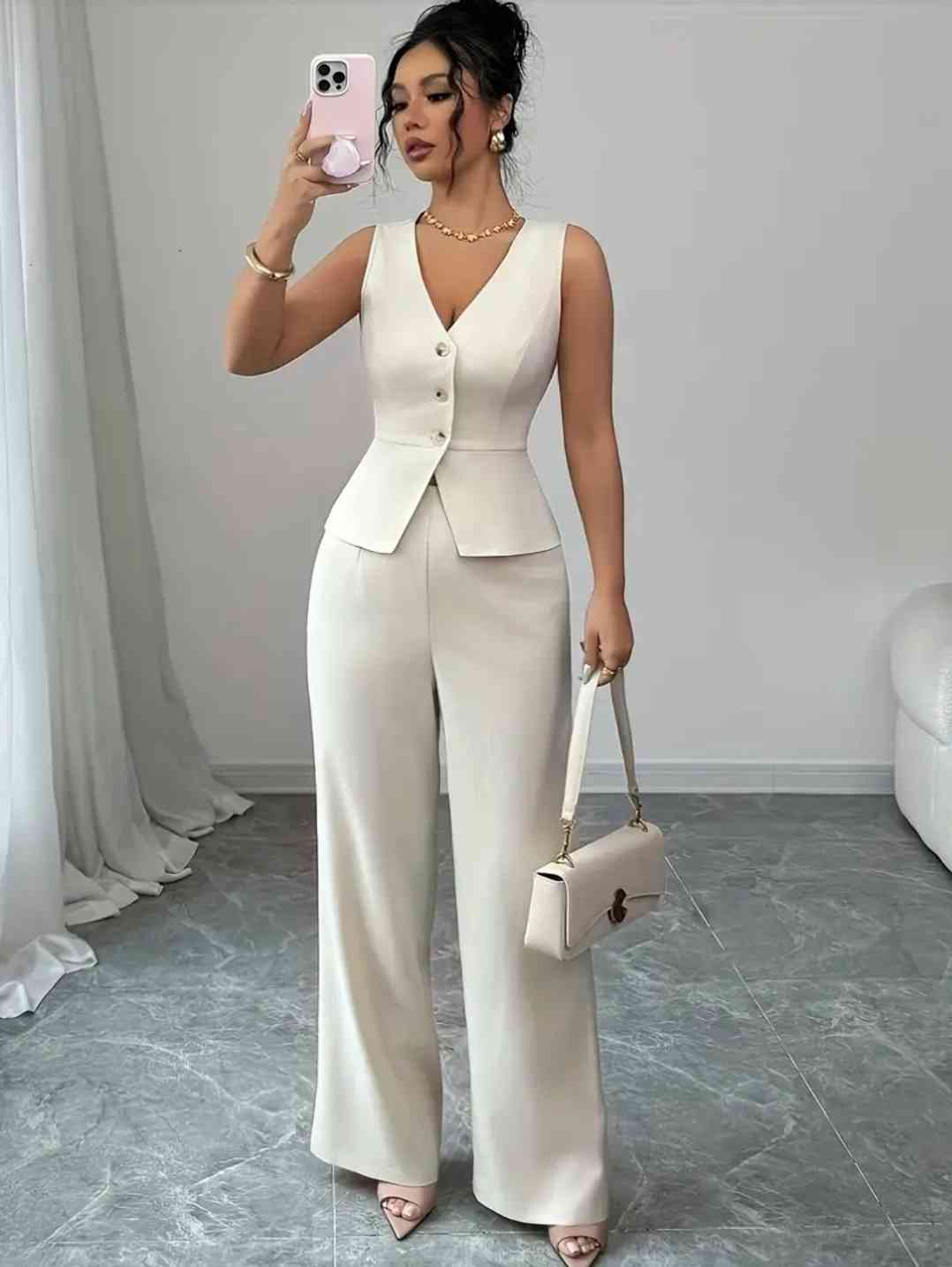 Women's fashion - stylish and elegant trouser suit set