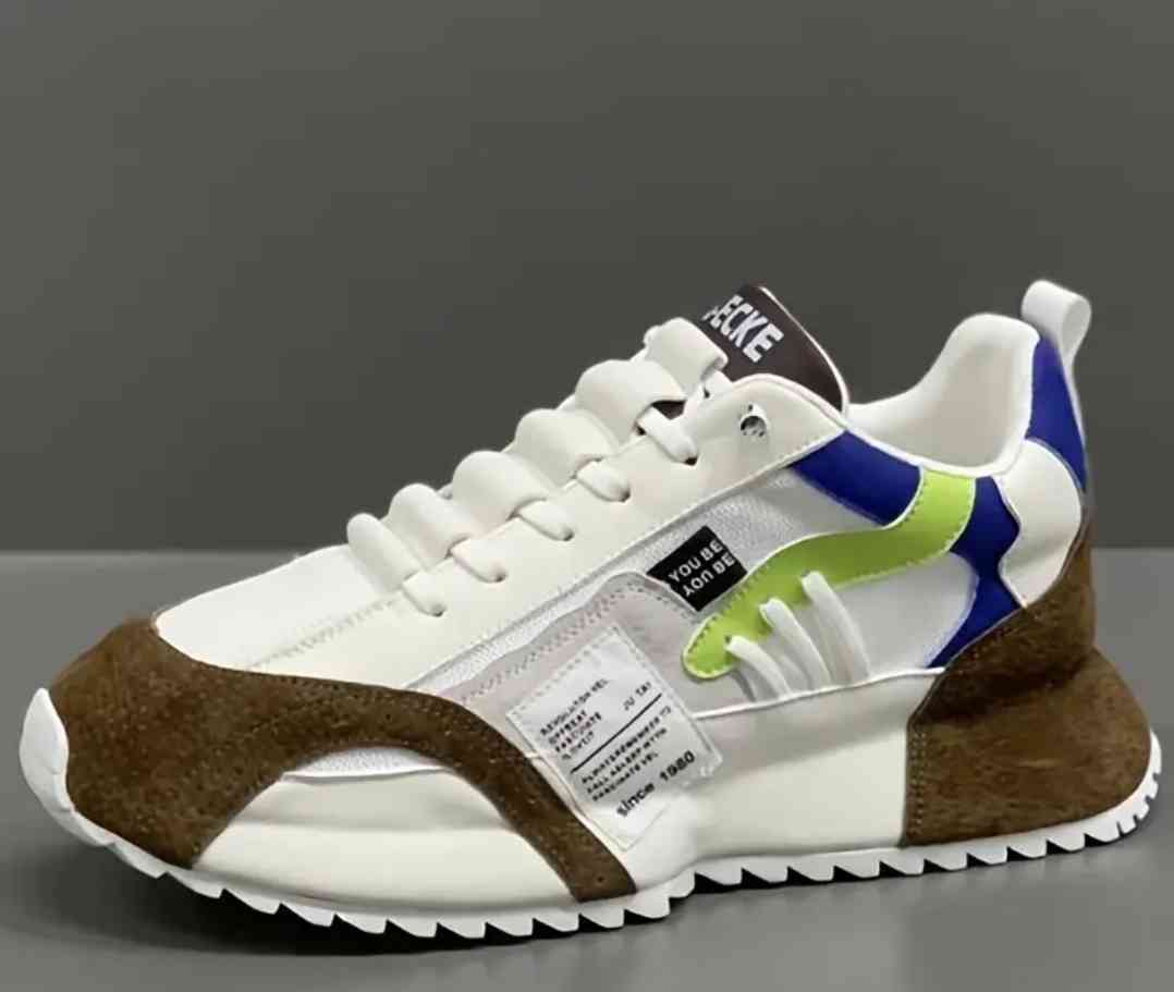 Comfortable, trendy platform shoes for outdoor walks, jogging and camping, men's lace-up Sneakers for all seasons